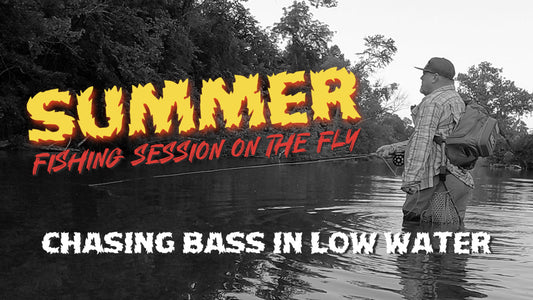 Summer Fishing Session On The Fly and Chasing Bass in Low Water